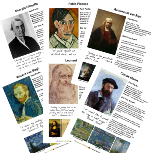 Master Artist Study Guide Packet