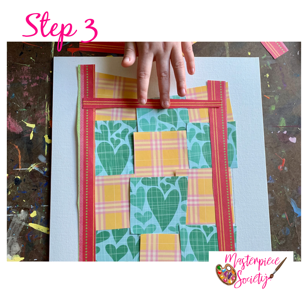 Gee's Bend Quilt Art - Step 3, Arrange pattern. Gee's Bend Quilt Art - Step 3, Arrange pattern.