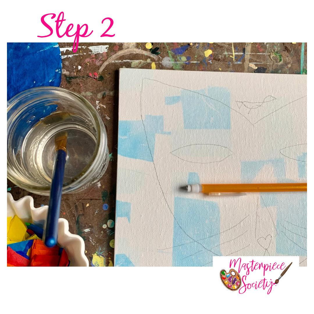 Ink Bleed Art for Kids Inspired by Paul Klee - Step 2, Prepare Canvas
