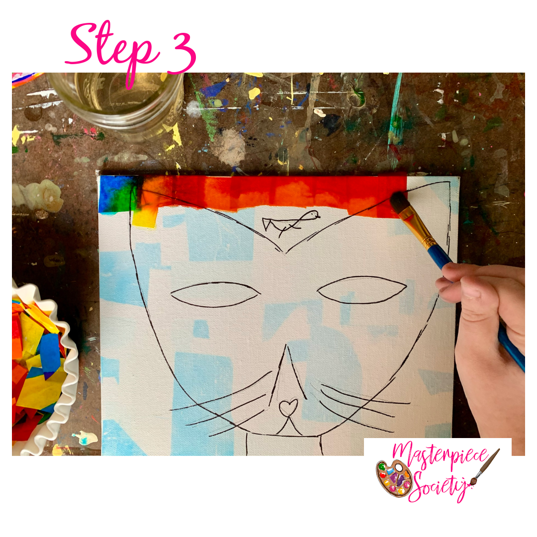 Ink Bleed Art For Kids - Step 3 - Add paper and water