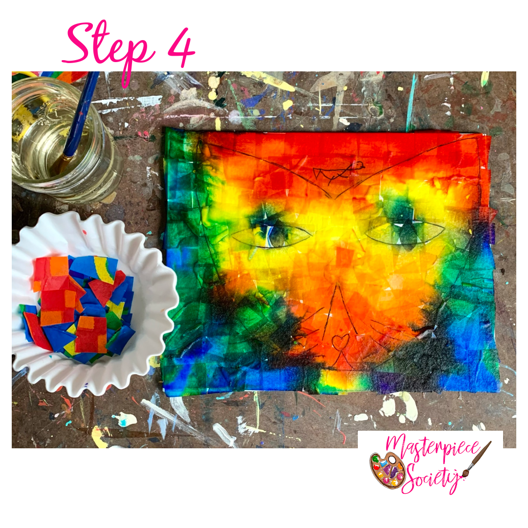Ink Bleed Art for Kids Inspired by Paul Klee - Step 4, Dry and Remove