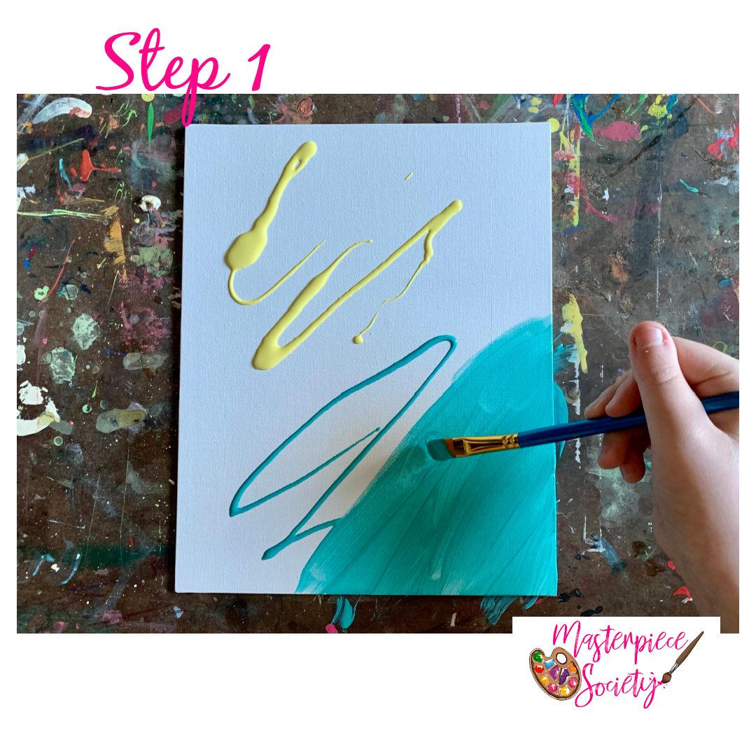 Summer Sun Mixed Media Art - Step 1, paint canvas