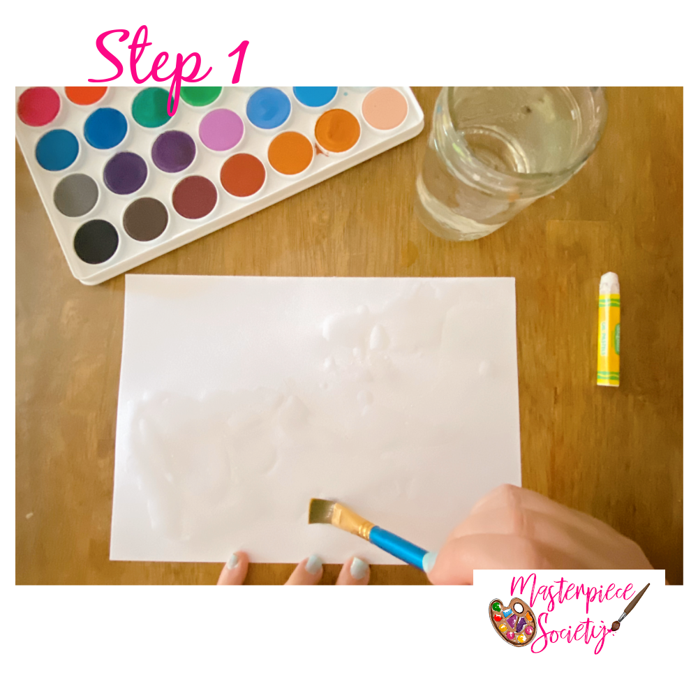 Watercolor and Plastic Process Art Step 1 - add water.