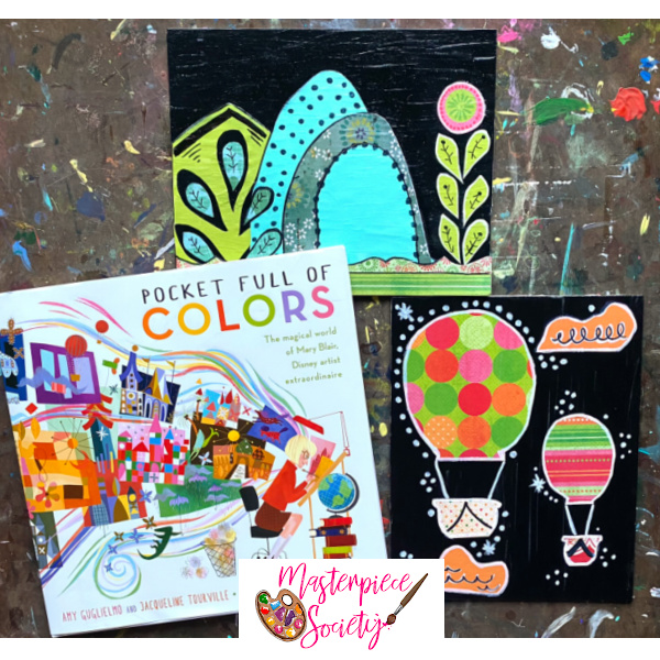 Mary Blair-inspired Mixed Media Art for Kids