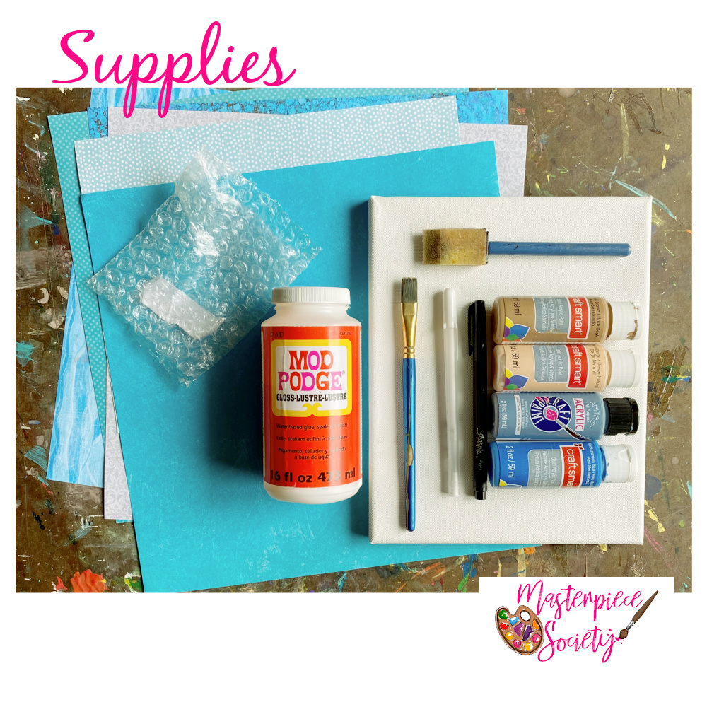 Beach-Themed Torn Paper Art for Kids - Supplies