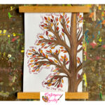 Fall foliage painting for kids