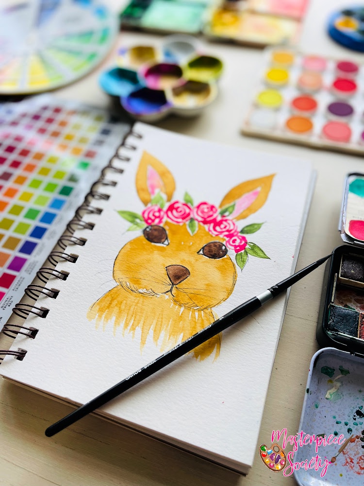 how to paint a watercolor bunny
