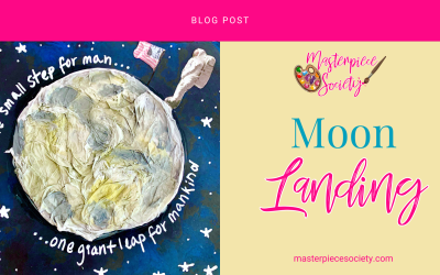 Make One Small Step with this Mixed Media Moon Art!