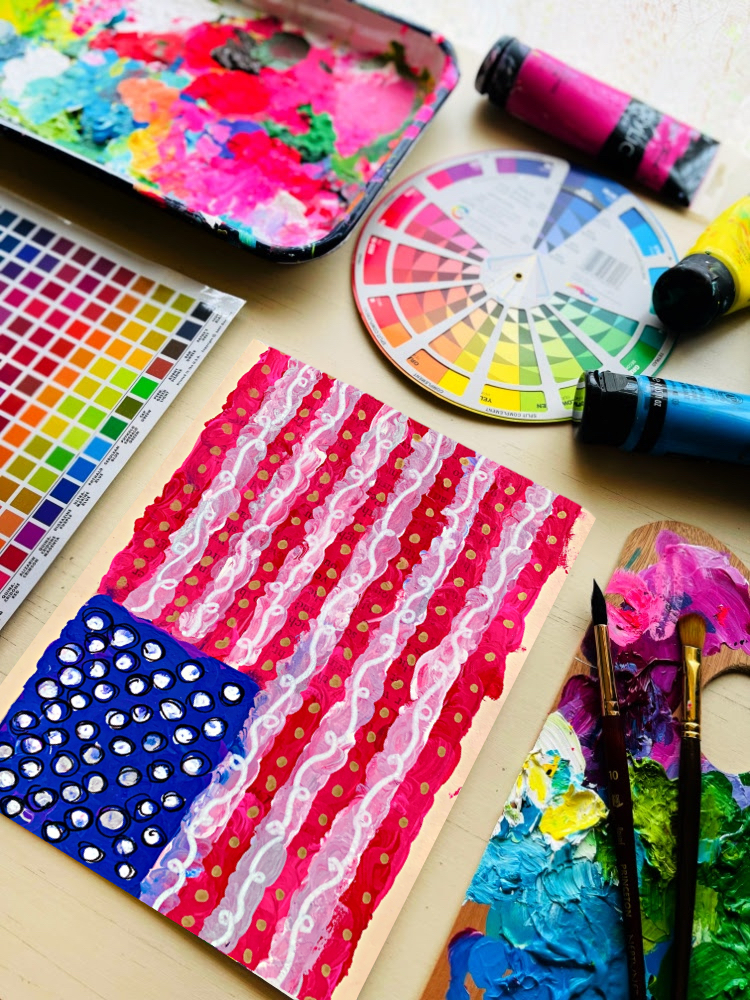 Homeschool Art Lesson: American Flag
