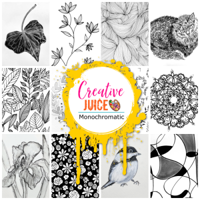Free Monochromatic Process Art for Teens